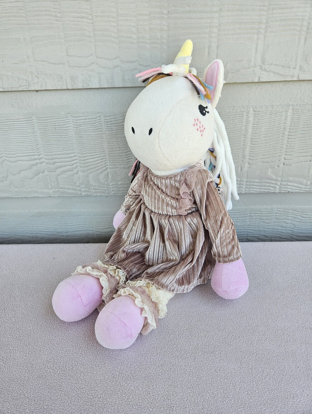 Matilda Jane Starshine Plush Unicorn Doll Plush 18" Rainbow Hair Just imagine